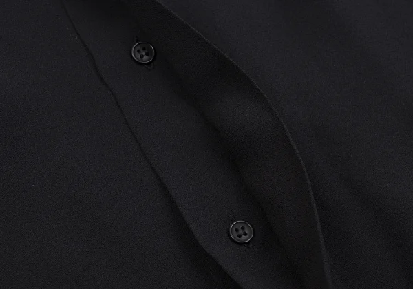 GIANNI VERSACE Silk Ribbed Shawl Collar Shirt K-161789_010