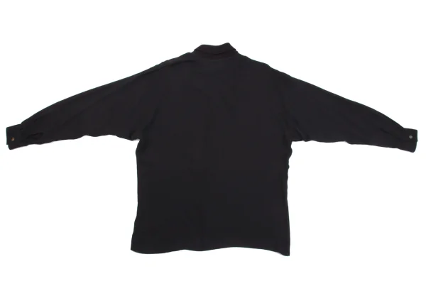 GIANNI VERSACE Silk Ribbed Shawl Collar Shirt K-161789_012