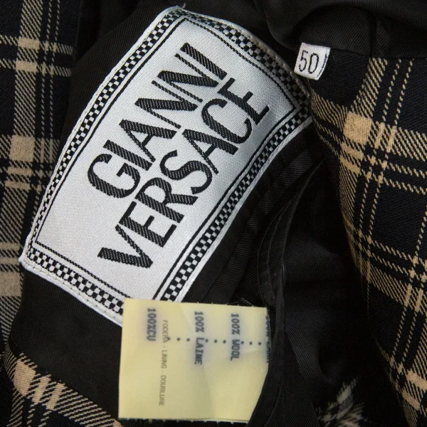 GIANNI VERSACE Wool Checker Jacket & Pants K-161793_011