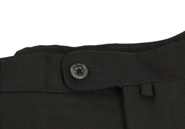 ジャンニヴェルサーチGIANNI VERSACE ウールピンストライプ2タックパンツ カーキ50 K-161796_006