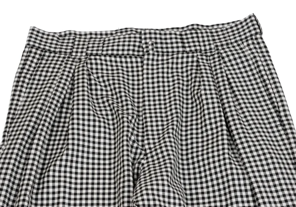 GIANNI VERSACE Wool Checked Two Tuck Pants K-161798_003
