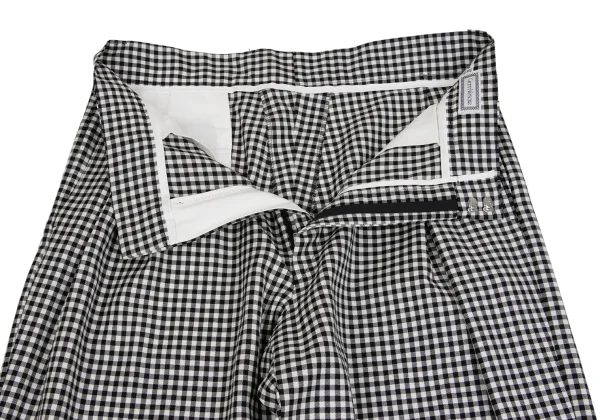 GIANNI VERSACE Wool Checked Two Tuck Pants K-161798_006