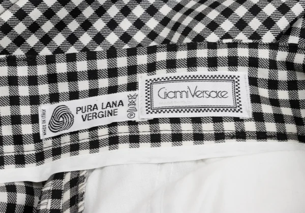 GIANNI VERSACE Wool Checked Two Tuck Pants K-161798_013