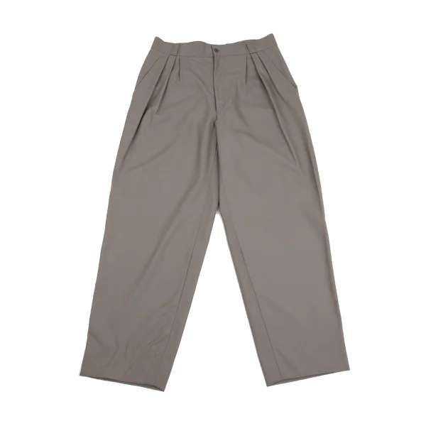 GIANNI VERSACE Wool Three Tuck Pants Beige 50 K-161799_001
