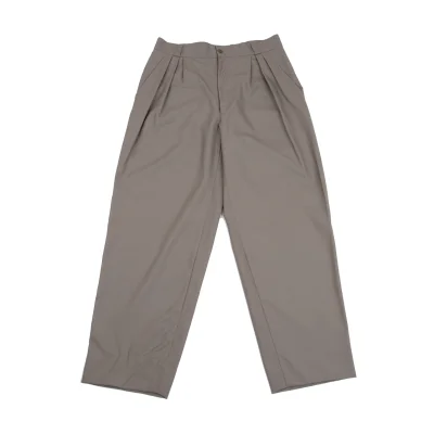 GIANNI VERSACE Wool Three Tuck Pants