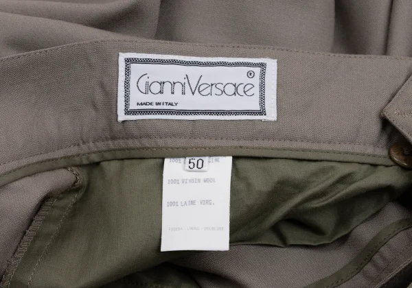 GIANNI VERSACE Wool Three Tuck Pants K-161799_015