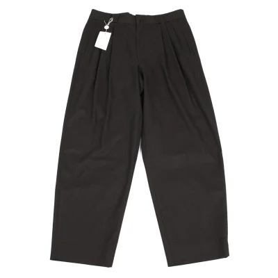 GIANNI VERSACE Wool Three Tuck Pants