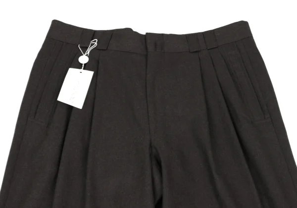 GIANNI VERSACE Wool Three Tuck Pants K-161800_003