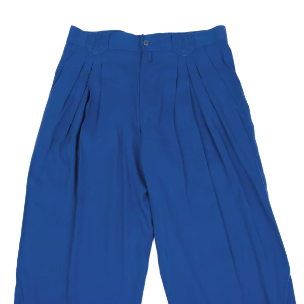 GIANNI VERSACE Silk Linen Three Tuck Pants K-161803_002