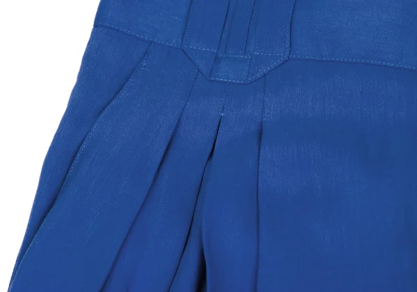 GIANNI VERSACE Silk Linen Three Tuck Pants K-161803_005