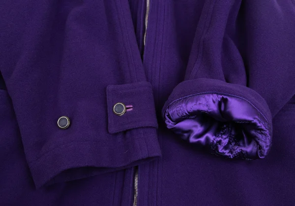 GIANNI VERSACE Cashmere Wool Lining Stitched Fur Collar Jacket K-161807_008