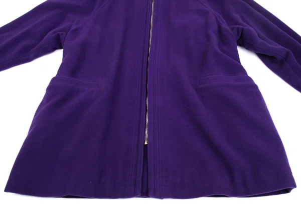 GIANNI VERSACE Cashmere Wool Lining Stitched Fur Collar Jacket K-161807_009