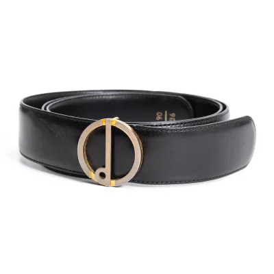 dunhill Logo Buckle Leather Belt