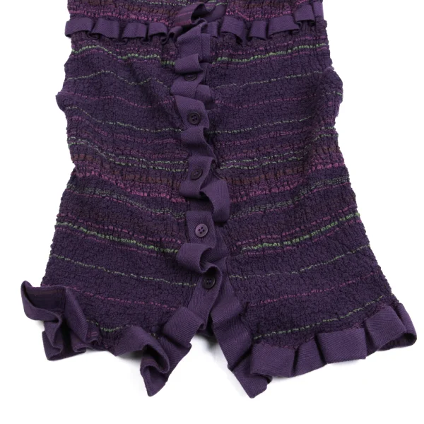 ISSEY MIYAKE me Stripe Printed Cauliflower Sleeveless Shirt K-161811_008