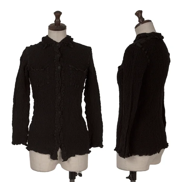 ISSEY MIYAKE me Cauliflower Shirt Black Free K-161814_001