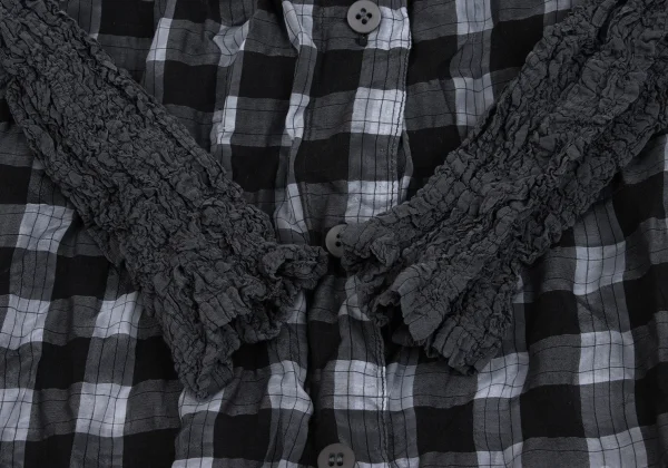 ISSEY MIYAKE me Cauliflower Check Long Shirt K-161816_008