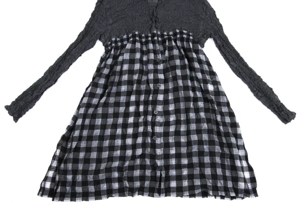 ISSEY MIYAKE me Cauliflower Check Long Shirt K-161816_010