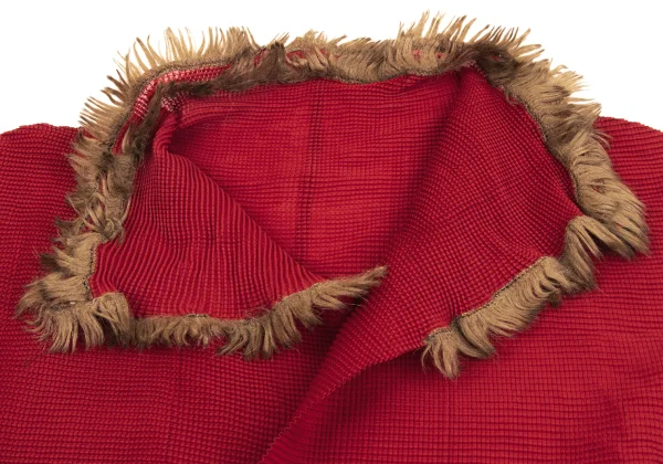 Unbranded Faux Fur Embellished Stretch Pleated Buttonless Cardigan K-161817_007