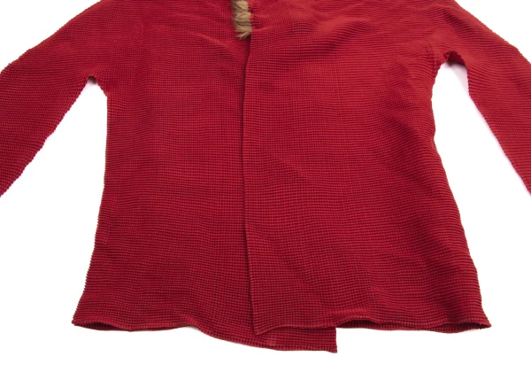 Unbranded Faux Fur Embellished Stretch Pleated Buttonless Cardigan K-161817_011