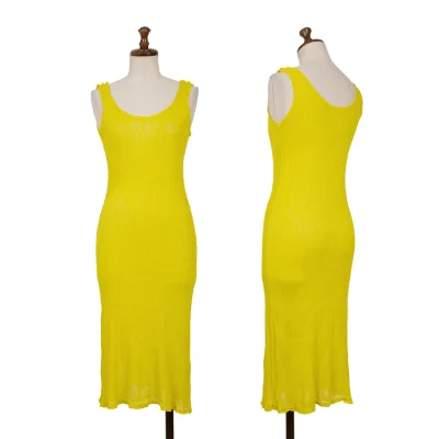 ISSEY MIYAKE me Crepe Pleated Sleeveless Dress