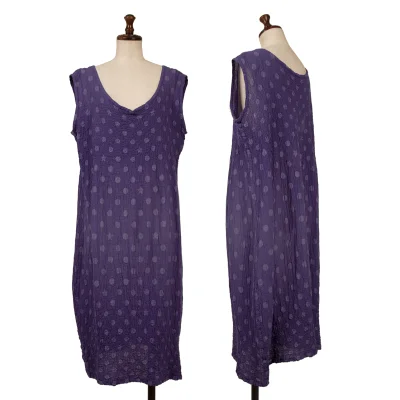 ISSEY MIYAKE me Dot Print Cauliflower Sleeveless Dress