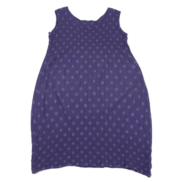 ISSEY MIYAKE me Dot Print Cauliflower Sleeveless Dress K-161823_002