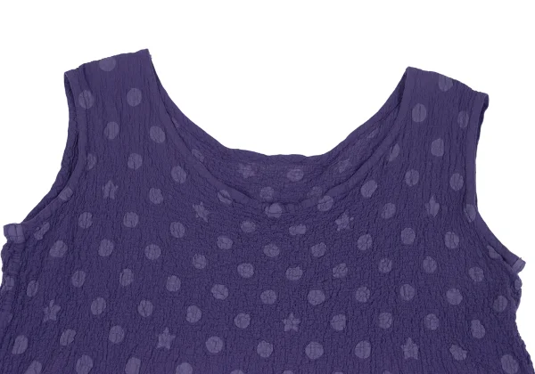 ISSEY MIYAKE me Dot Print Cauliflower Sleeveless Dress K-161823_003