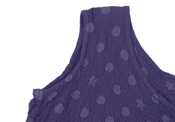 ISSEY MIYAKE me Dot Print Cauliflower Sleeveless Dress K-161823_004