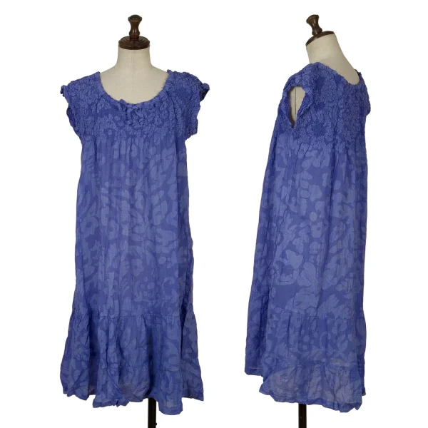 ISSEY MIYAKE me Floral Printed Cauliflower Dress Blue F K-161825_001