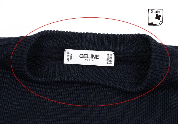 CELINE Logo Embroidery Cotton Knit Sweater K-161829_005