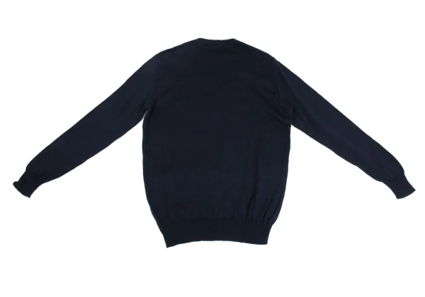 CELINE Logo Embroidery Cotton Knit Sweater K-161829_014