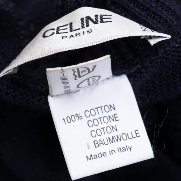 CELINE Logo Embroidery Cotton Knit Sweater K-161829_016