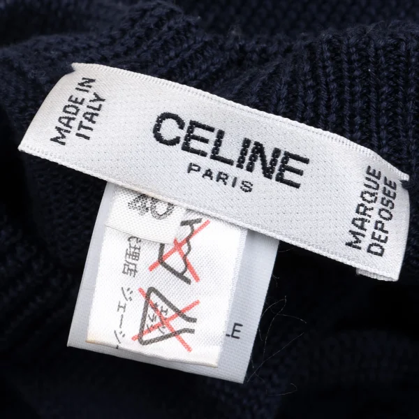 CELINE Logo Embroidery Cotton Knit Sweater K-161829_017