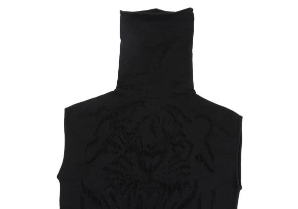 KRIZIA MAGLIA Lace Sleeveless Turtle Neck Knit Top K-161830_003