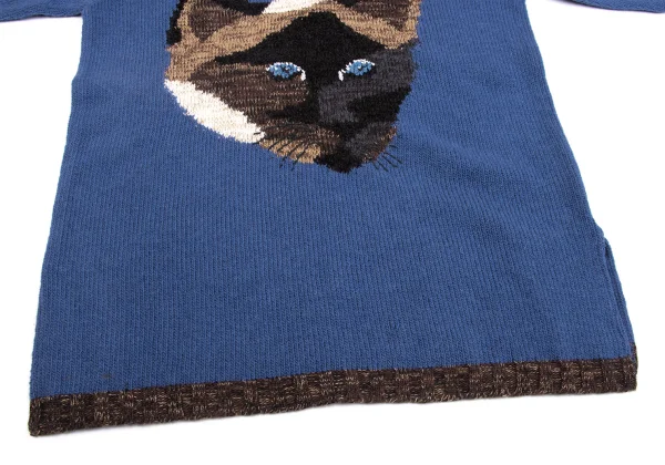 Krizia poi Cat Jacquard Alpaca Knit Sweater  K-161832_009