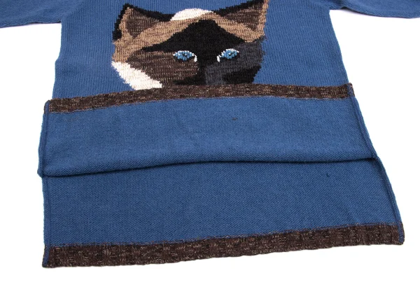 Krizia poi Cat Jacquard Alpaca Knit Sweater  K-161832_011