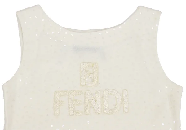 FENDI Logo Embroidery Sequin Sleeveless Knit K-161836_003