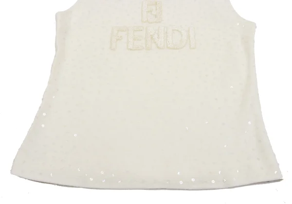 FENDI Logo Embroidery Sequin Sleeveless Knit K-161836_008