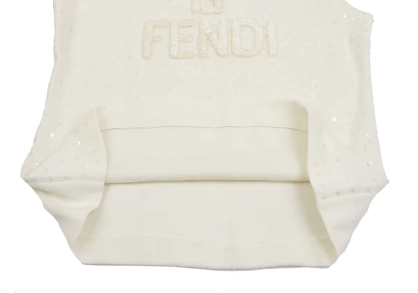 FENDI Logo Embroidery Sequin Sleeveless Knit K-161836_009