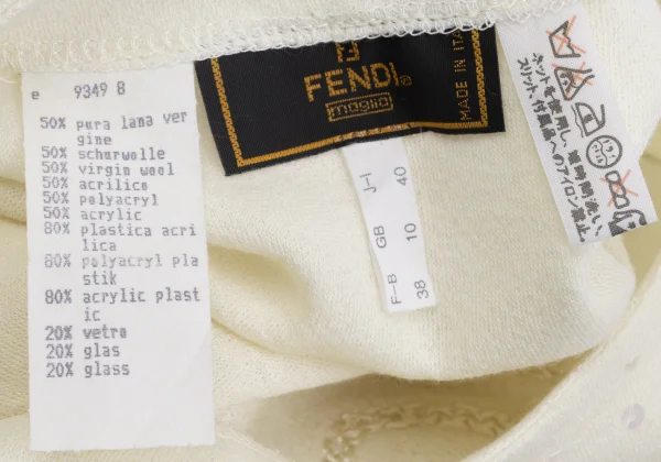 FENDI Logo Embroidery Sequin Sleeveless Knit K-161836_013