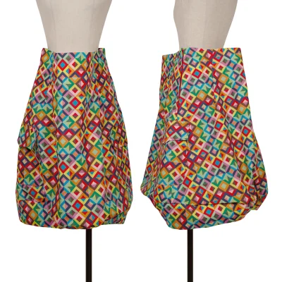 COMME des GARCONS Colorful Geometric Printed Polyester Skirt