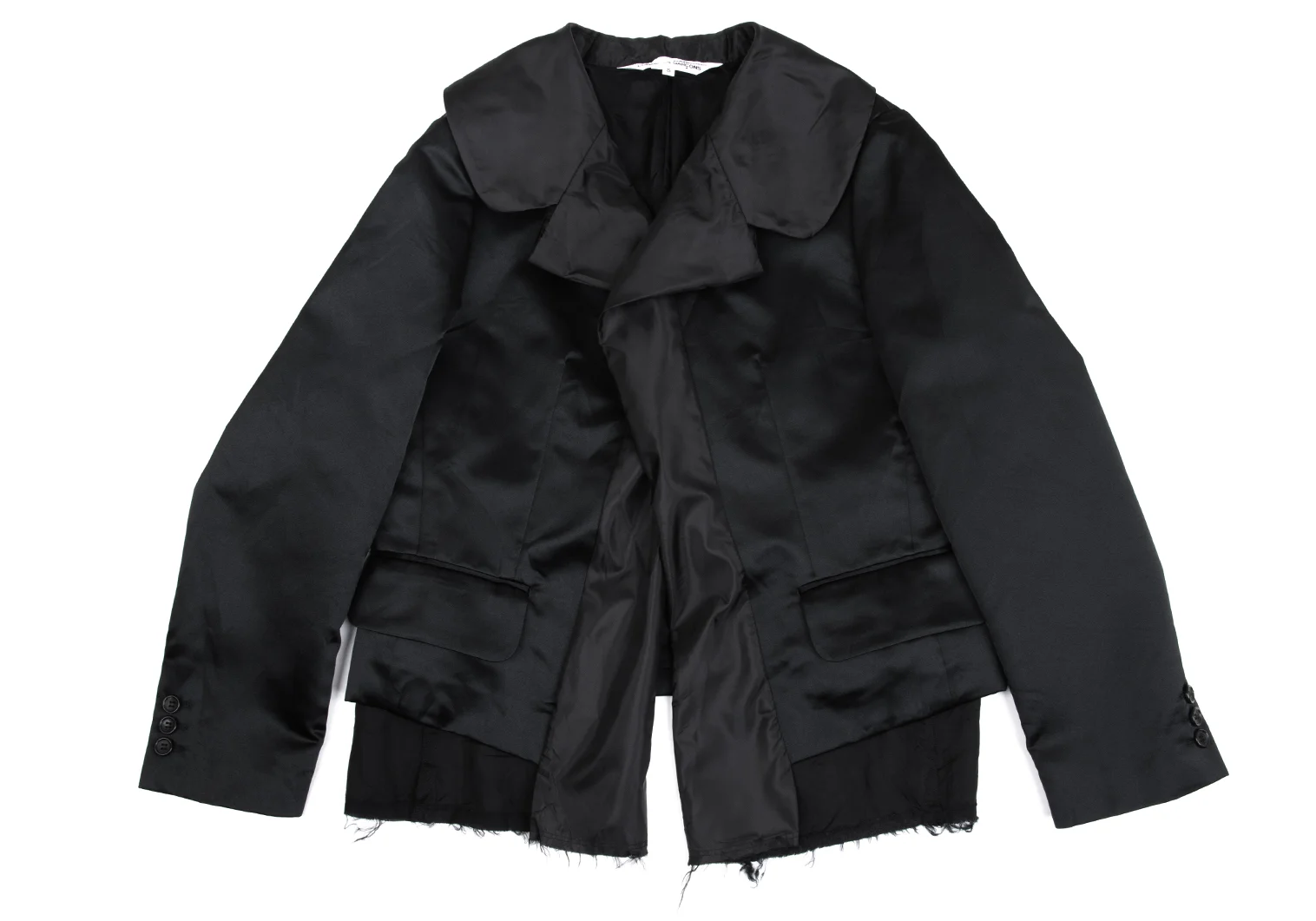 【コムデギャルソン】ジャケット　シワ加工 フラッグチェック AD2005 ブラックコムデギャルソンBLACK COMME des GARCONS 製品洗い