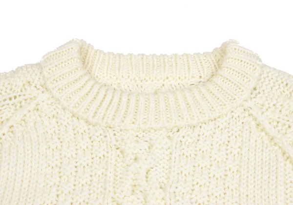 Maison Martin Margiela 10 Low Gauge Crushed Cable Knit Sweater K-161850_003