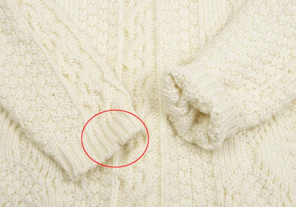 Maison Martin Margiela 10 Low Gauge Crushed Cable Knit Sweater K-161850_005