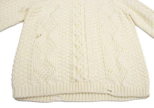 Maison Martin Margiela 10 Low Gauge Crushed Cable Knit Sweater K-161850_007