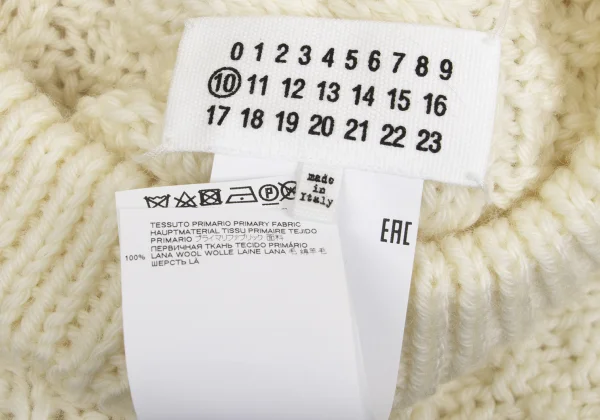 Maison Martin Margiela 10 Low Gauge Crushed Cable Knit Sweater K-161850_015