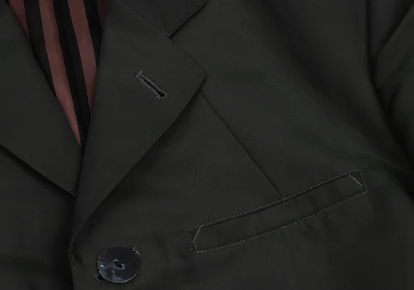 ジャンポールゴルチエ オムJean Paul GAULTIER HOMME ポリ混ストライプライニングジャケット 深緑48 K-161859_004