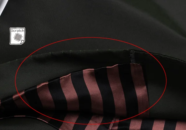 ジャンポールゴルチエ オムJean Paul GAULTIER HOMME ポリ混ストライプライニングジャケット 深緑48 K-161859_013