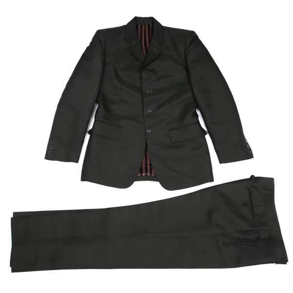 ジャンポールゴルチエ オムJean Paul GAULTIER HOMME ポリ混センタープレスパンツ 深緑48 K-161860_013