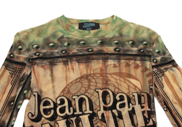 Jean Paul GAULTIER MAILLE Logo Printed Mesh T-shirt K-161862_003